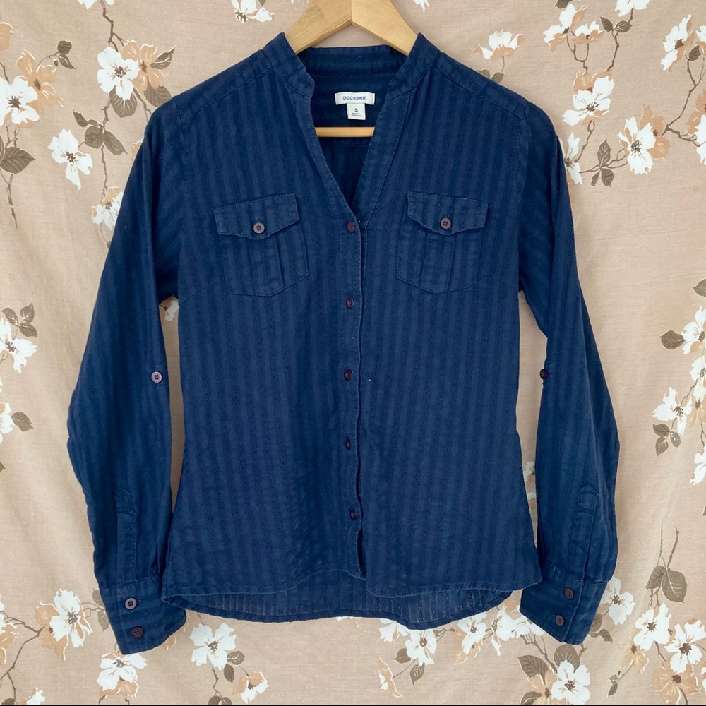 Dockers Blue Button-Down Shirt - S